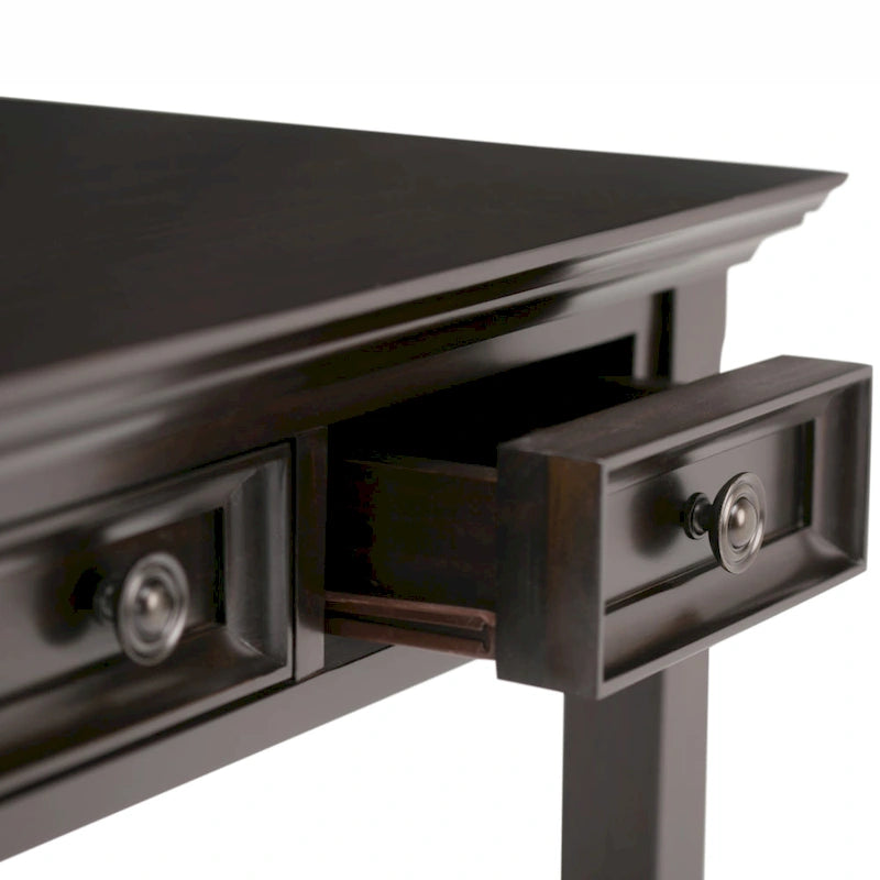 Brown Transitional 54-Inch Wide Desk with Drawers