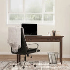 Brown Transitional 54-Inch Wide Desk with Drawers