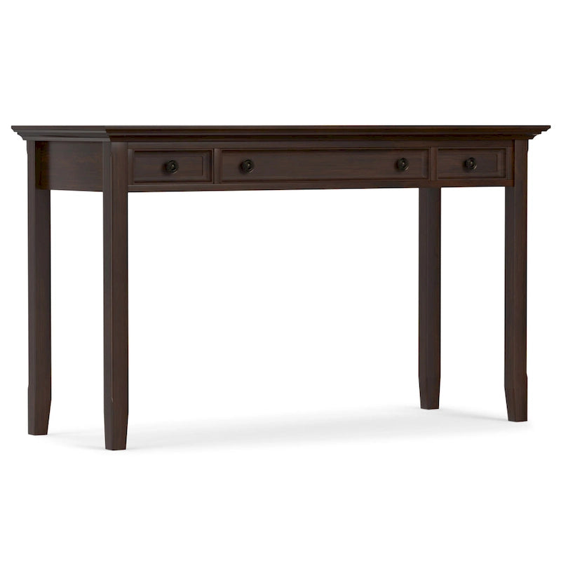 Brown Transitional 54-Inch Wide Desk with Drawers