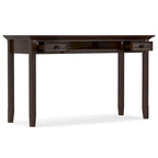 Brown Transitional 54-Inch Wide Desk with Drawers