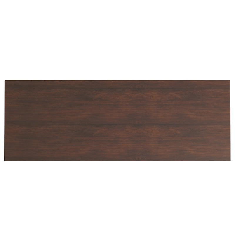 Brown Transitional 54-Inch Wide Desk with Drawers