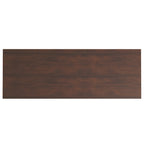 Brown Transitional 54-Inch Wide Desk with Drawers