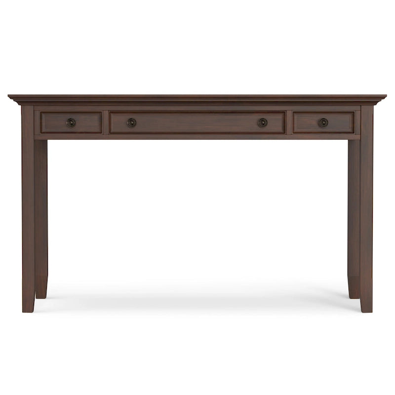 Brown Transitional 54-Inch Wide Desk with Drawers