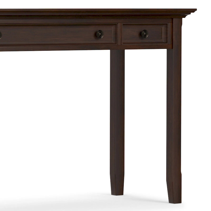 Brown Transitional 54-Inch Wide Desk with Drawers
