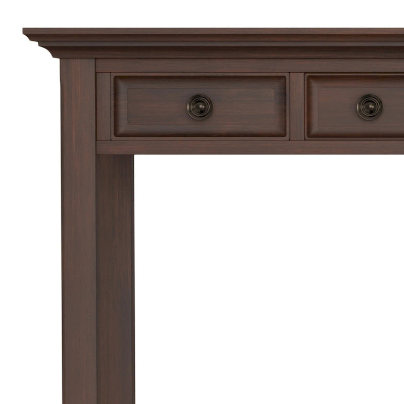 Brown Transitional 54-Inch Wide Desk with Drawers