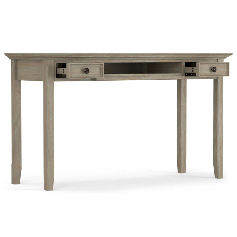 Brown Transitional 54-Inch Wide Desk with Drawers