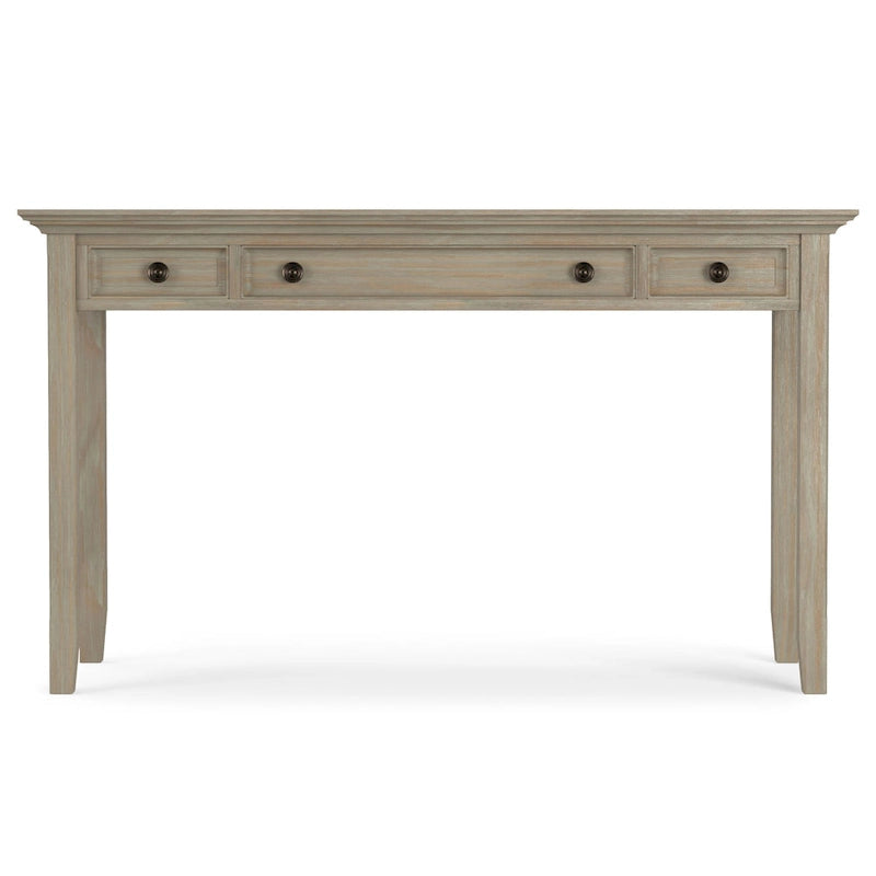 Brown Transitional 54-Inch Wide Desk with Drawers