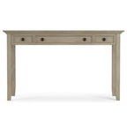 Brown Transitional 54-Inch Wide Desk with Drawers