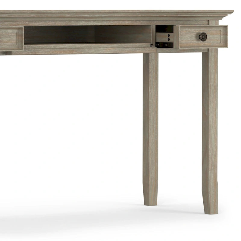 Brown Transitional 54-Inch Wide Desk with Drawers