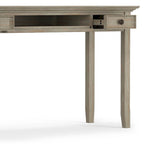 Brown Transitional 54-Inch Wide Desk with Drawers