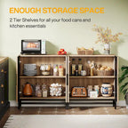 Sideboard Buffet Cabinet with 4 Doors and Adjustable Shelves