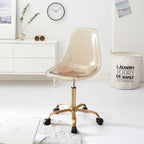 Clear Acrylic Armless Rolling Office Chair