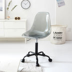 Clear Acrylic Armless Rolling Office Chair