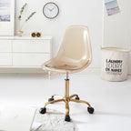 Clear Acrylic Armless Rolling Office Chair