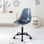Clear Acrylic Armless Rolling Office Chair