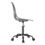 Clear Acrylic Armless Rolling Office Chair