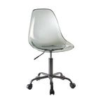 Clear Acrylic Armless Rolling Office Chair