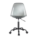 Clear Acrylic Armless Rolling Office Chair