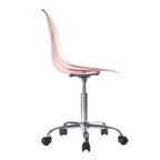 Clear Acrylic Armless Rolling Office Chair