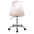 Clear Acrylic Armless Rolling Office Chair