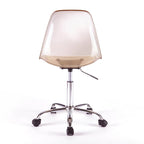 Clear Acrylic Armless Rolling Office Chair