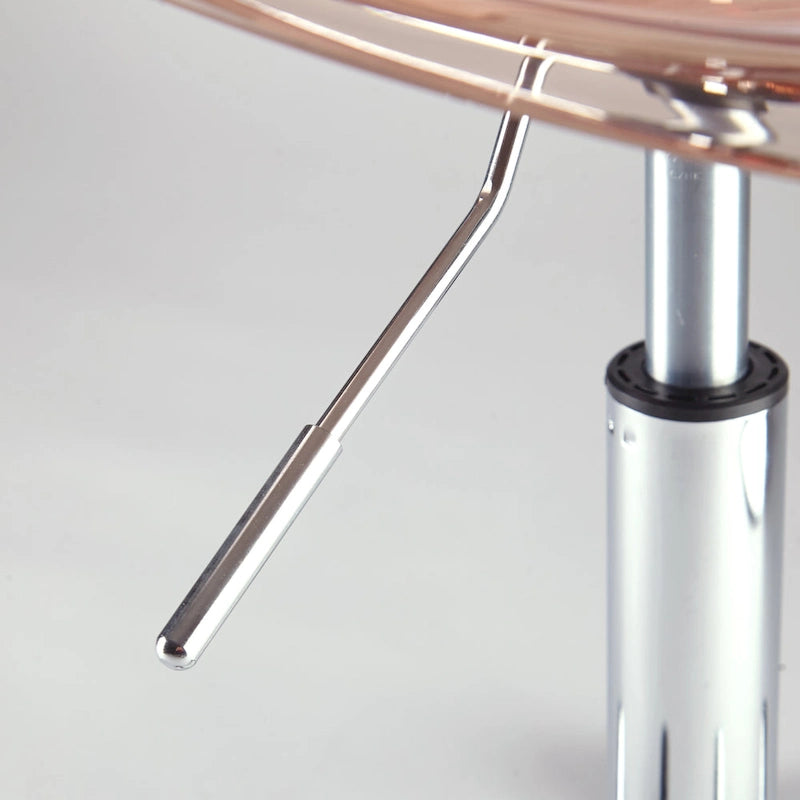 Clear Acrylic Armless Rolling Office Chair