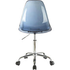 Clear Acrylic Armless Rolling Office Chair