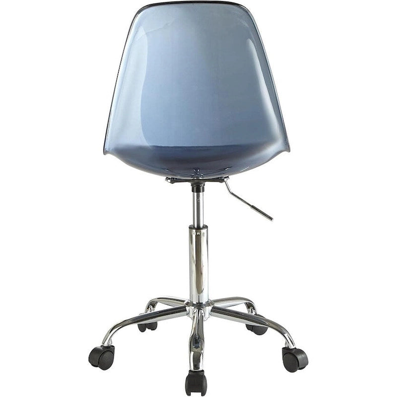 Clear Acrylic Armless Rolling Office Chair