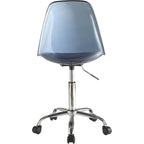 Clear Acrylic Armless Rolling Office Chair