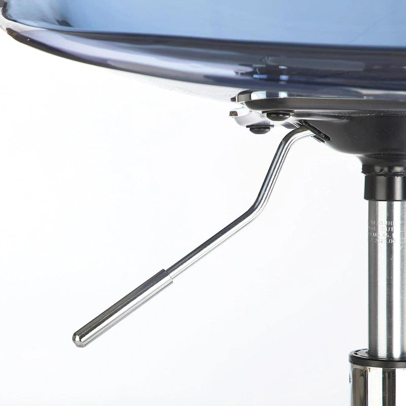 Clear Acrylic Armless Rolling Office Chair