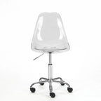 Clear Acrylic Armless Rolling Office Chair