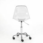 Clear Acrylic Armless Rolling Office Chair