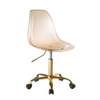 Clear Acrylic Armless Rolling Office Chair