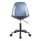 Clear Acrylic Armless Rolling Office Chair