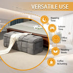 Velvet Upholstered Storage Ottoman Bench with Safety Hinge for Living Room,Bedroom