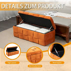 Velvet Upholstered Storage Ottoman Bench with Safety Hinge for Living Room,Bedroom