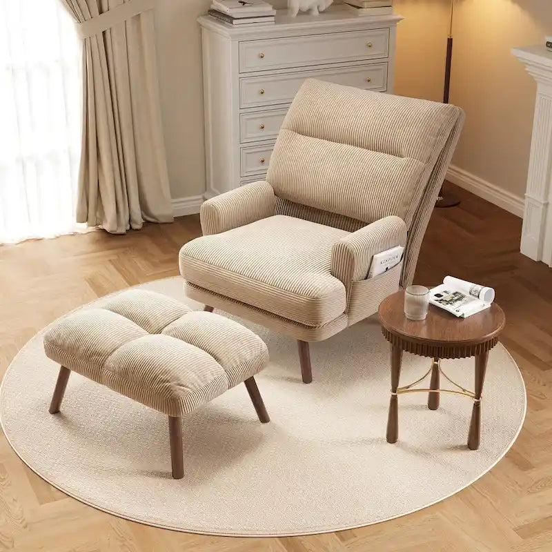 Ajustable Recliner Chair with Ottoman