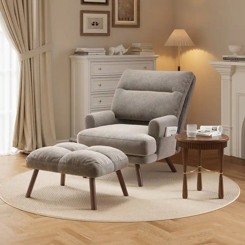 Ajustable Recliner Chair with Ottoman