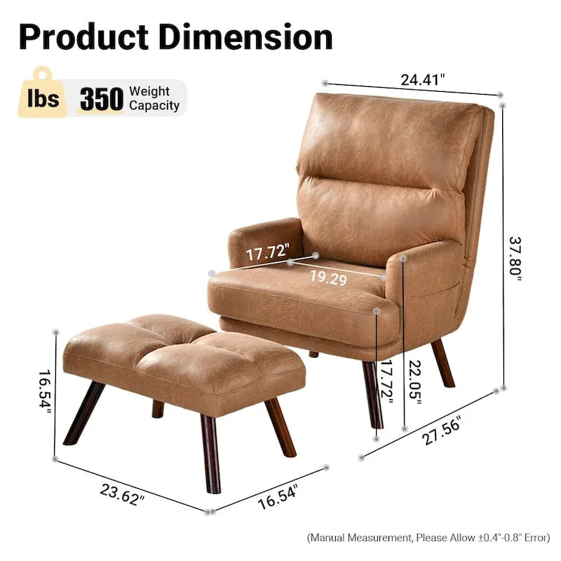 Ajustable Recliner Chair with Ottoman
