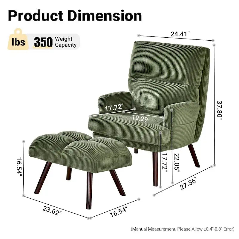 Ajustable Recliner Chair with Ottoman